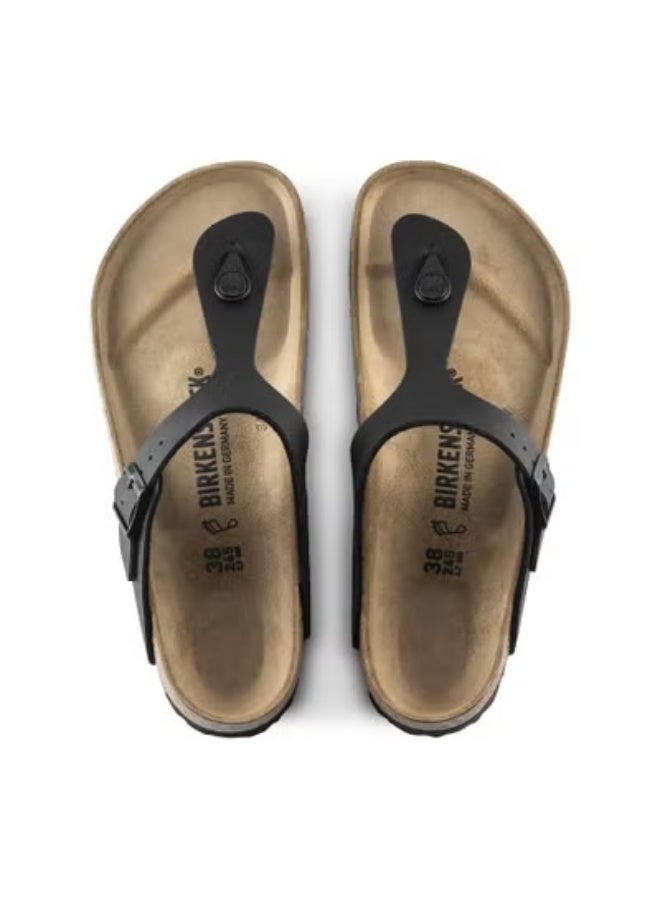 BIRKENSTOCK Birko-Flor -Black flip-flops with a black logo - Image 4