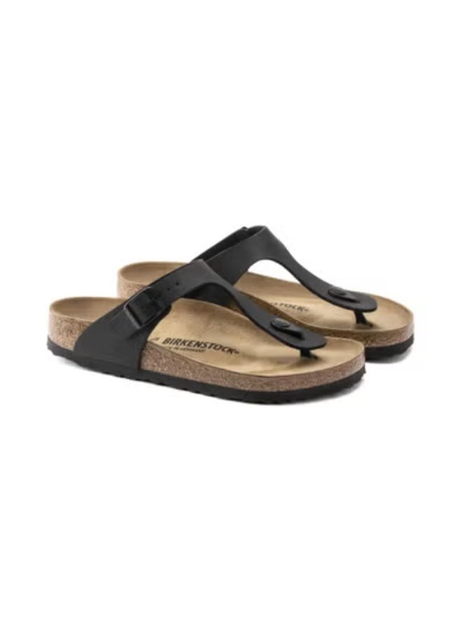 BIRKENSTOCK Birko-Flor -Black flip-flops with a black logo - Image 3