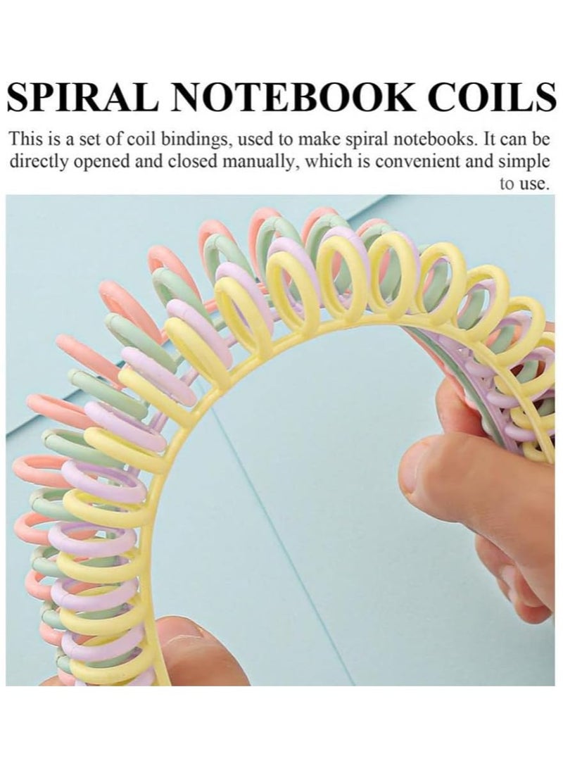 Generic 12 Pack Spiral Binding Coils,Colored Coil Bindings Spines,Plastic Loop Wire Binding Spines,DIY Notebook Binding Spirals,Spiral Binding Rings for Teacher Student Document,School Office Supplies  - Image 5