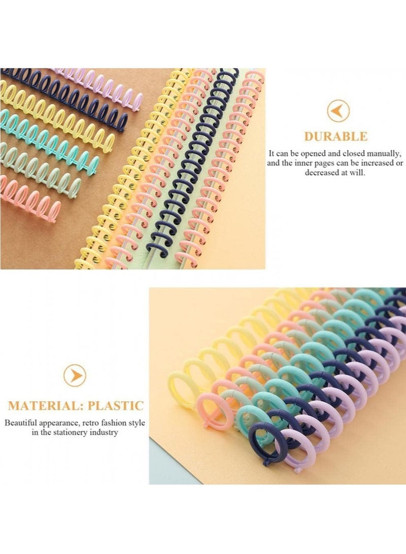 Generic 12 Pack Spiral Binding Coils,Colored Coil Bindings Spines,Plastic Loop Wire Binding Spines,DIY Notebook Binding Spirals,Spiral Binding Rings for Teacher Student Document,School Office Supplies  - Image 3