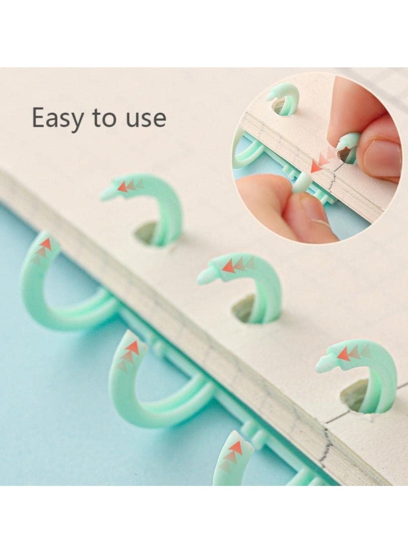 Generic 12 Pack Spiral Binding Coils,Colored Coil Bindings Spines,Plastic Loop Wire Binding Spines,DIY Notebook Binding Spirals,Spiral Binding Rings for Teacher Student Document,School Office Supplies  - Image 4