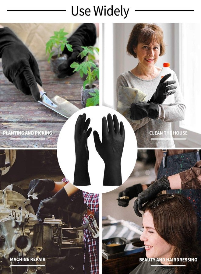 ThxToms 3 Pairs Hair Dye Gloves, Reusable Professional Hair Color Rubber Gloves for Home and Salon Black,Medium - Image 4