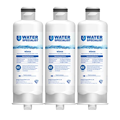 Waterspecialist DA97-17376B Replacement for Samsung HAF-QIN/EXP, HAF-QIN, RF28T5001SR, DA97-08006C, RS27T5200SR, RF28R7351SG, RF24R7201SR, RF27T5201SR, WS645A, Refrigerator Water Filter (Pack of 3) - Image 1
