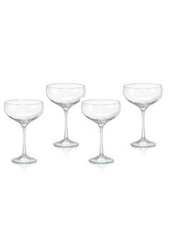 Crystalex Crystalex Coupette Cocktail Glass Pralines 180ml, Crystalline (Pack of 4) 