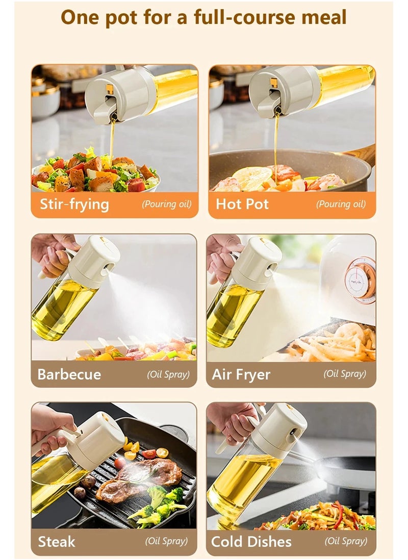 Generic - 550ML Upgrade Oil Spray Bottle For Cooking BBQ Glass Oil Bottle 2 in 1 Oil Dispensers Olive Oil Sprayer Mister Kitchen Gadgets - Image 1
