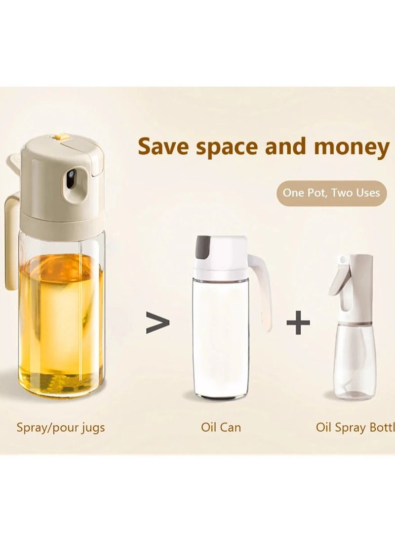 Generic - 550ML Upgrade Oil Spray Bottle For Cooking BBQ Glass Oil Bottle 2 in 1 Oil Dispensers Olive Oil Sprayer Mister Kitchen Gadgets - Image 1