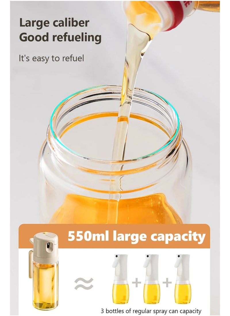 Generic - 550ML Upgrade Oil Spray Bottle For Cooking BBQ Glass Oil Bottle 2 in 1 Oil Dispensers Olive Oil Sprayer Mister Kitchen Gadgets - Image 1