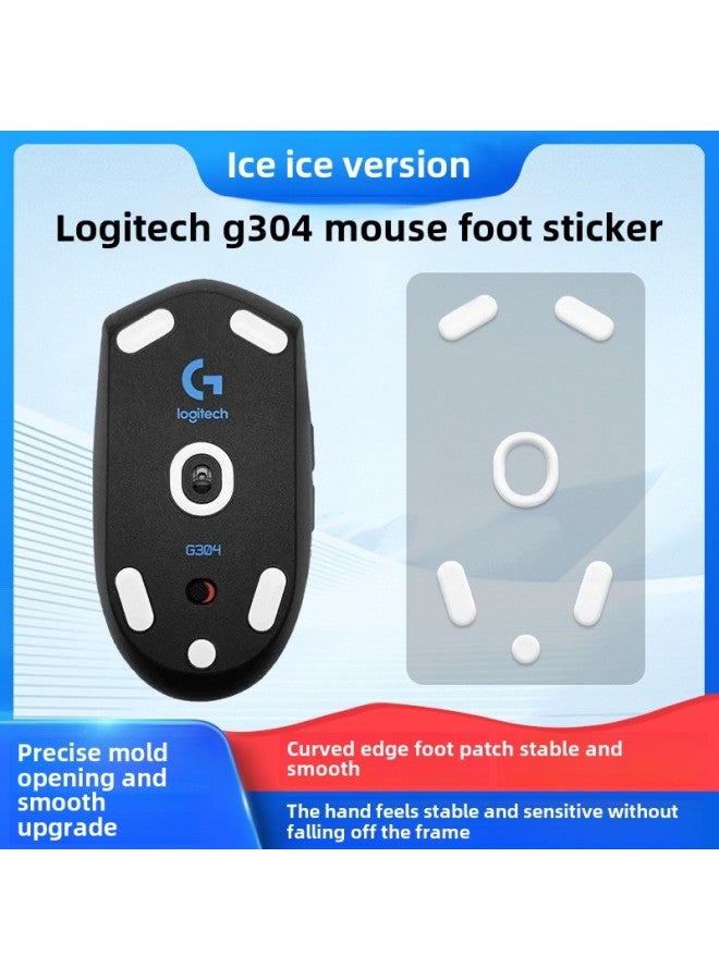 For Logitech G304 Anti-slip Sticker G304 Mouse Sticker GPRO Sticker Anti-sweat Sticker Printing Film Teflon Foot Pad-Color:【g304】dark Gray Suede Mouse Sticker [all Inclusive, Free Cleaning Cotton] - Image 2