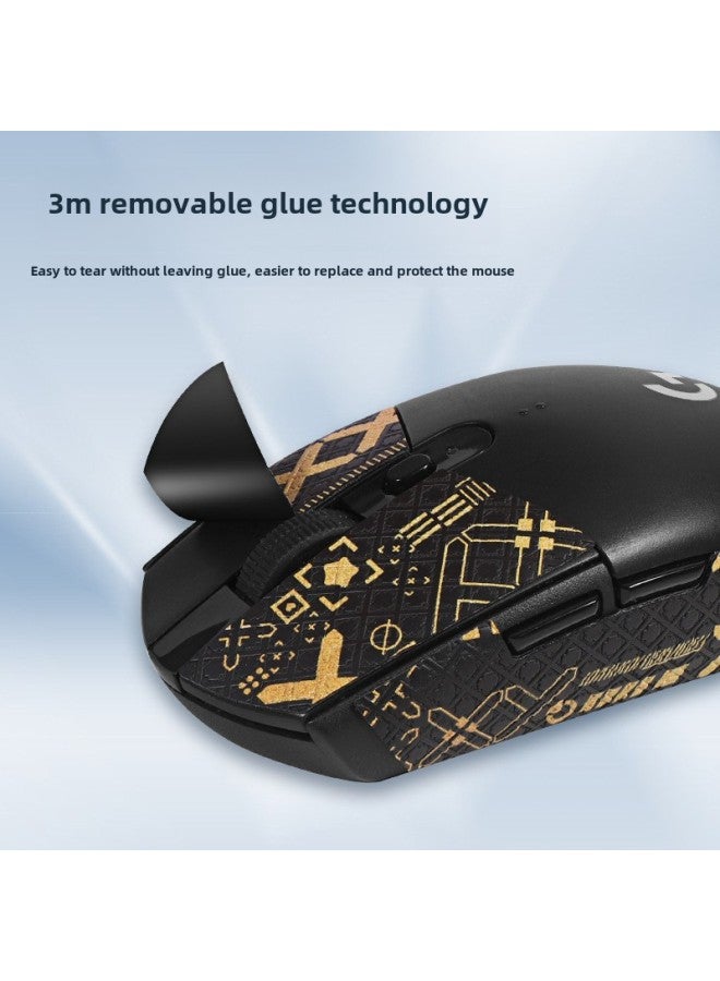 For Logitech G304 Anti-slip Sticker G304 Mouse Sticker GPRO Sticker Anti-sweat Sticker Printing Film Teflon Foot Pad-Color:【g304】dark Gray Suede Mouse Sticker [all Inclusive, Free Cleaning Cotton] - Image 4