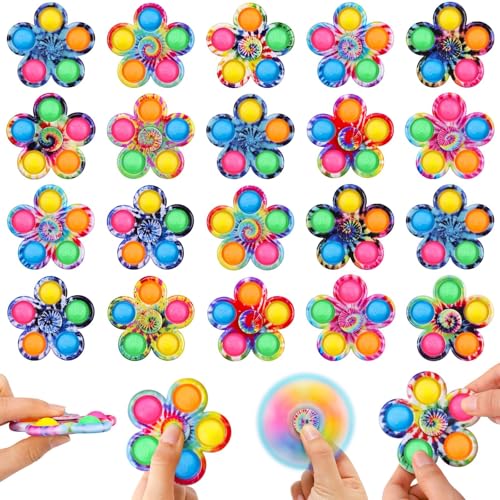 Gigilli 12 Pcs Pop Fidget Spinner Bulk Easter Basket Stuffers for Kids 48 Treasure Box Toys for Classroom Prizes ADHD Mini Sensory Fidget Toys for Kids Adults Goodie Bags Stuffers - Image 1
