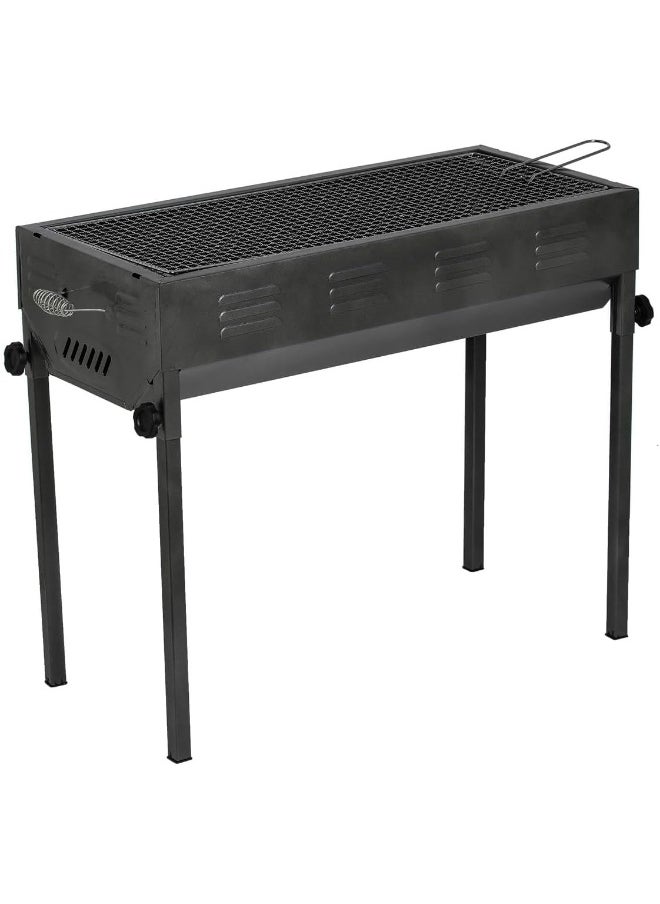 GO2CAMPS GO2CAMPS Portable BBQ Grill with Stand and Mesh Rack | Japanese Barbeque Grill with Long Legs | Charcoal Grill for Outdoor Camping, Trip, Picnic, Garden, Beach, Party, Event and Outing  - Image 2