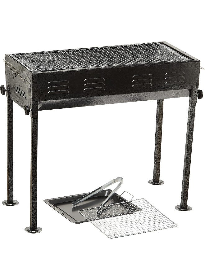 GO2CAMPS GO2CAMPS Portable BBQ Grill with Stand and Mesh Rack | Japanese Barbeque Grill with Long Legs | Charcoal Grill for Outdoor Camping, Trip, Picnic, Garden, Beach, Party, Event and Outing  - Image 5