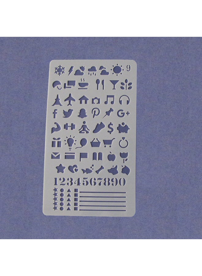 Goshen قالب رسم دفتر اليوميات محاسبة يدوية صنع يدوي لافتة مفرغة كتاب رسم زخرفي مسطرة - Image 1