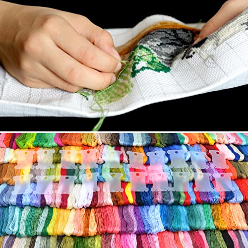 VICOVI 447 Skeins Embroidery Floss 30 Skeins White & Black Embroidery Thread for Friendship Bracelets Arts DIY Crafts with 20 PCS Floss Bobbins - Image 5