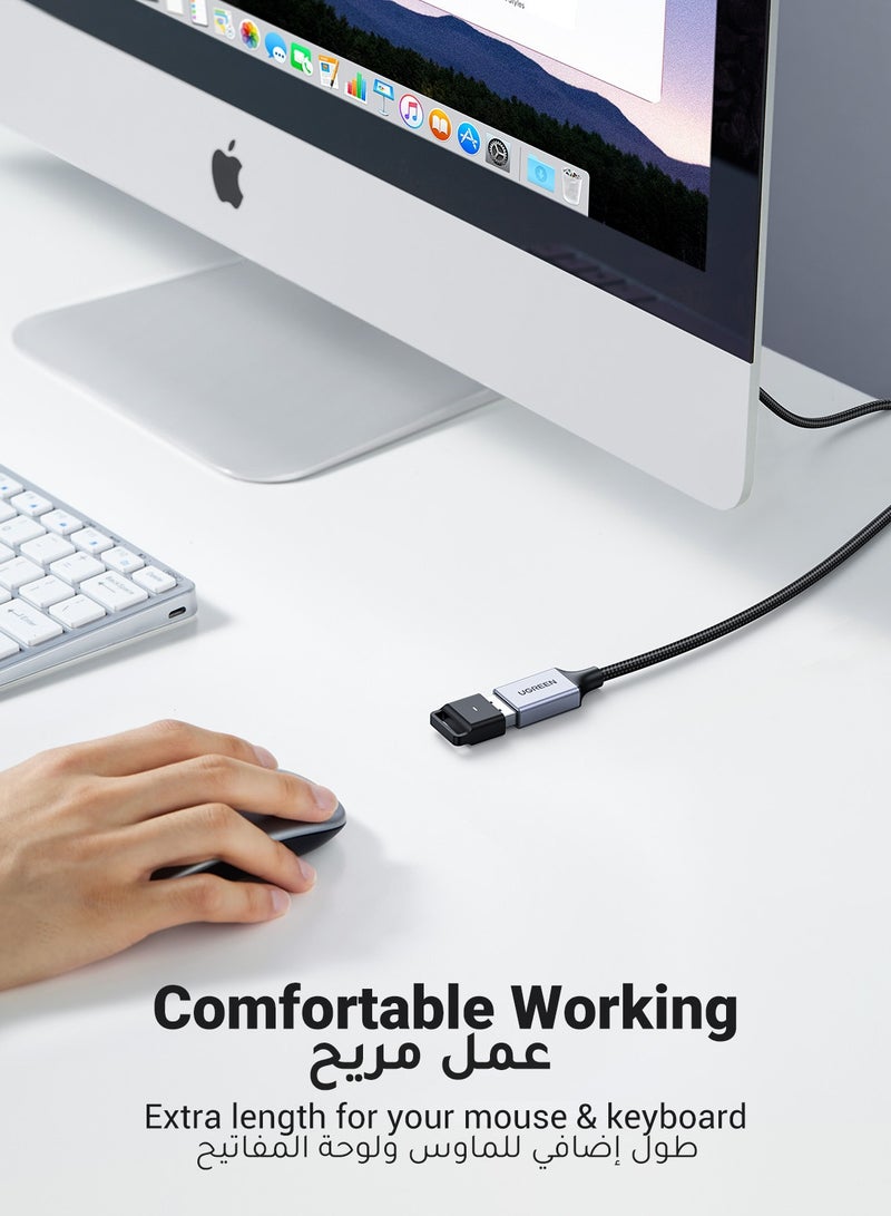 يو جرين كابل تمديد USB (1 متر) كابل تمديد USB A ذكر إلى أنثى USB 3.0 موسع نقل البيانات 5Gbps متوافق مع كاميرا الويب والهاتف ومحور USB والفأرة ولوحة المفاتيح والقرص الصلب وسماعة الرأس ومحرك أقراص فلاش - Image 4