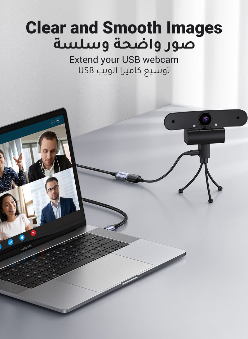 يو جرين كابل تمديد USB (1 متر) كابل تمديد USB A ذكر إلى أنثى USB 3.0 موسع نقل البيانات 5Gbps متوافق مع كاميرا الويب والهاتف ومحور USB والفأرة ولوحة المفاتيح والقرص الصلب وسماعة الرأس ومحرك أقراص فلاش - Image 5