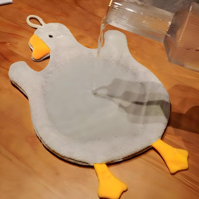 Kitchen Towel - Funny Cartoon Duck Design Hanging Cloth, Two-Layer Microfiber, Ultra Soft and Absorbent, Perfect Decorative Hand Dryer for Fun and Functional Use - Image 4