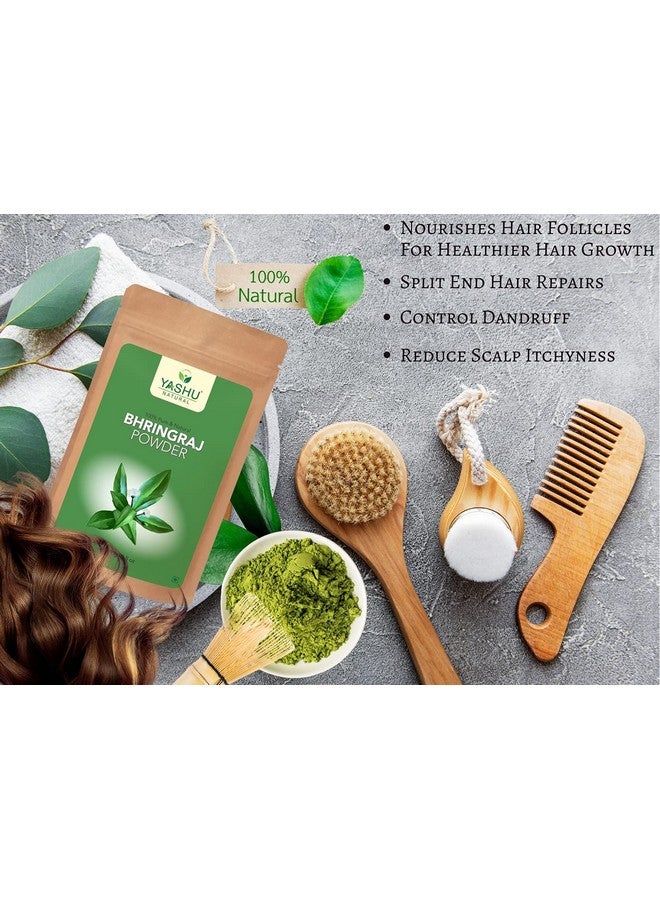 ياشو مسحوق الكركديه العضوي النقي وبذور الحلبة (ميثي) لنمو الشعر وإصلاح الشعر الجاف والتالف والتحكم في تساقط الشعر (300 جرام) - Image 3