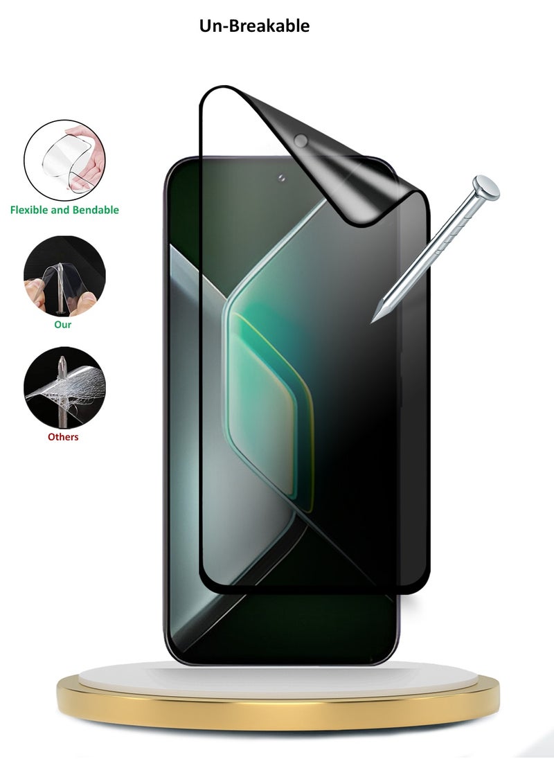Wtech Infinix GT 30 Pro 5G 2025 Premium Nano Ceramic Privacy Full Glue Full Cover Matte Flexible Screen Protector (MSCNMP) - Clear/Black  - Image 3