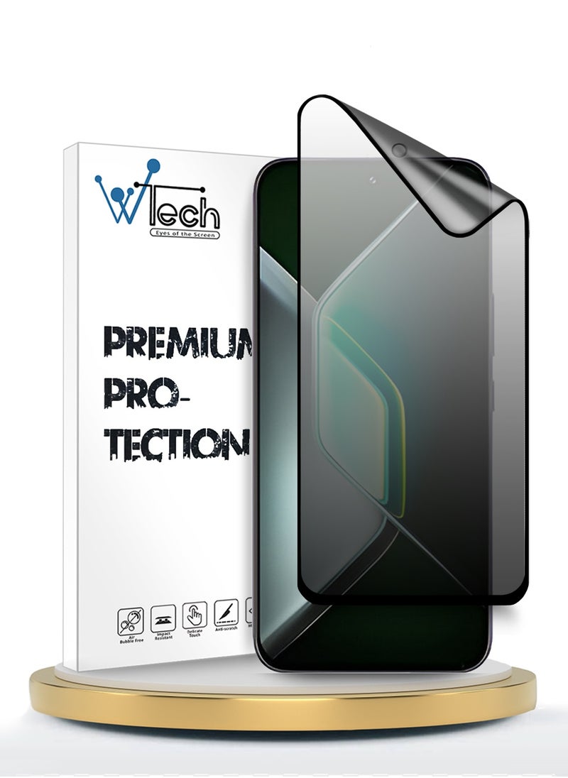 Wtech Infinix GT 30 Pro 5G 2025 Premium Nano Ceramic Privacy Full Glue Full Cover Matte Flexible Screen Protector (MSCNMP) - Clear/Black  - Image 1