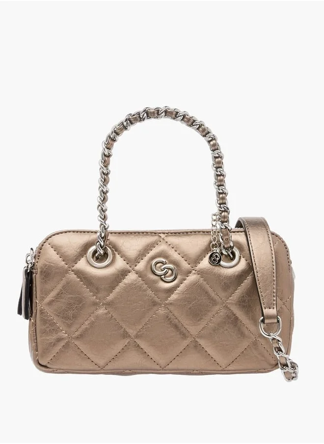 سيليست Women Quilted Crossbody Bag with Detachable Chain Strap and Handles
