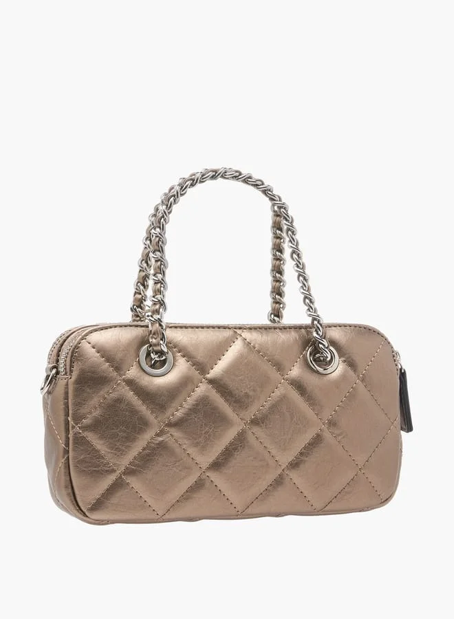 Celeste Women Quilted Crossbody Bag with Detachable Chain Strap and Handles