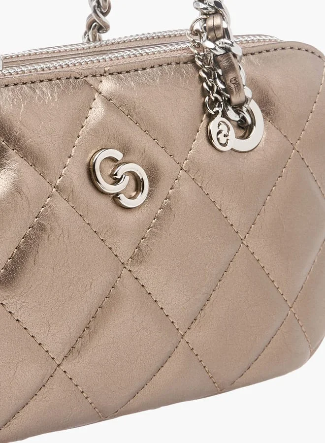 Celeste Women Quilted Crossbody Bag with Detachable Chain Strap and Handles