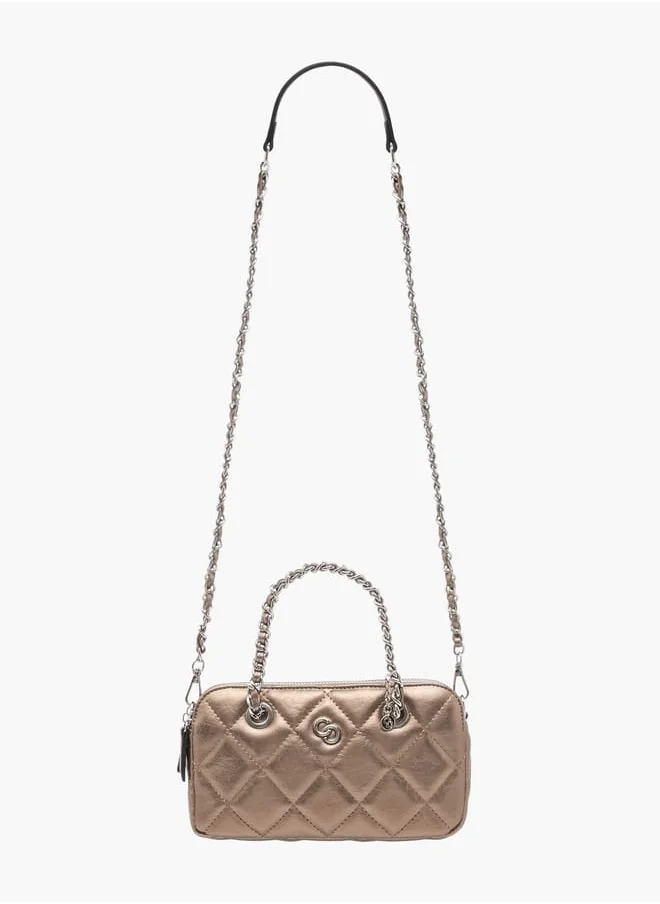 سيليست Women Quilted Crossbody Bag with Detachable Chain Strap and Handles