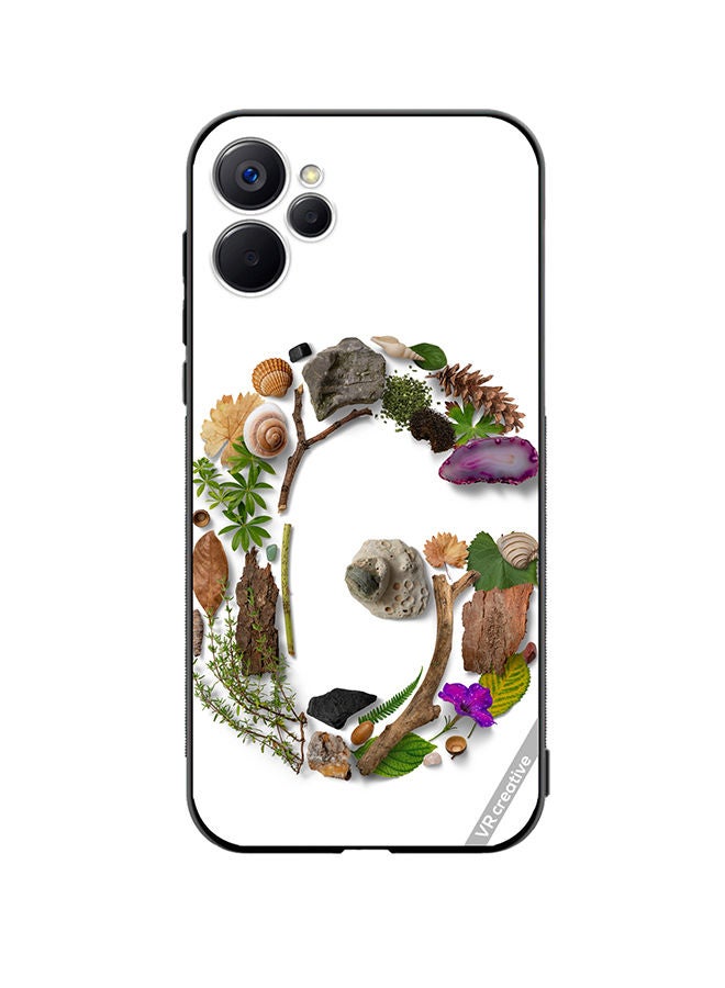 VR CREATIVE غطاء حماية لهاتف Realme 9i 5G بتصميم حروف ملون - Image 1