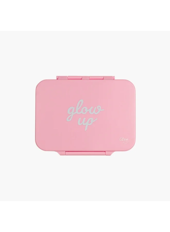 Citron Lunch Box-Glow Up-700Ml-4 Cmprt-Rectangle (Tritan) Pink \ 16.5X21X5