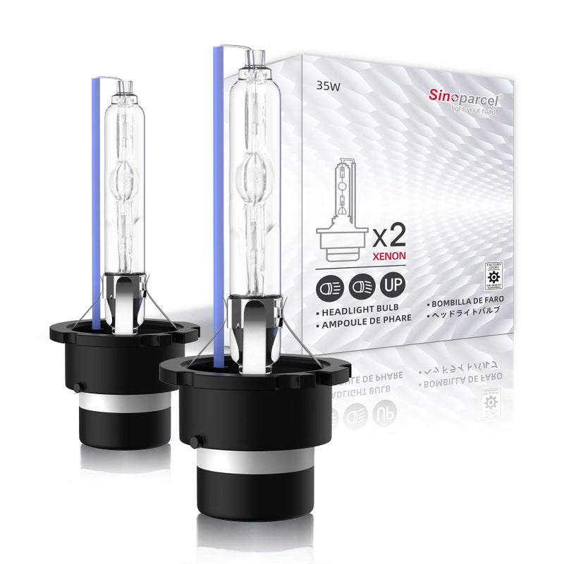 Sinoparcel D4S Xenon HID Headlight Bulbs 8000K 35W High Low Beam 42402 66440 42402WX Replacement Lights Pack of 2