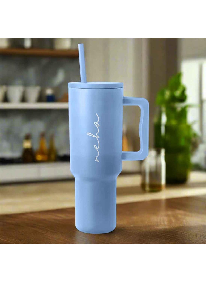 Nutcase Nutcase Custom Sipper Tumbler with Straw and Lid 1200ml Stainless Steel Vacuum Insulated Travel Cups  - Image 1