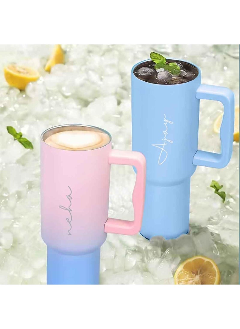 Nutcase Nutcase Custom Sipper Tumbler with Straw and Lid 1200ml Stainless Steel Vacuum Insulated Travel Cups  - Image 5