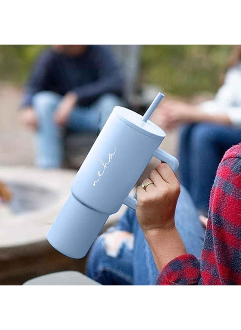 Nutcase Nutcase Custom Sipper Tumbler with Straw and Lid 1200ml Stainless Steel Vacuum Insulated Travel Cups  - Image 3