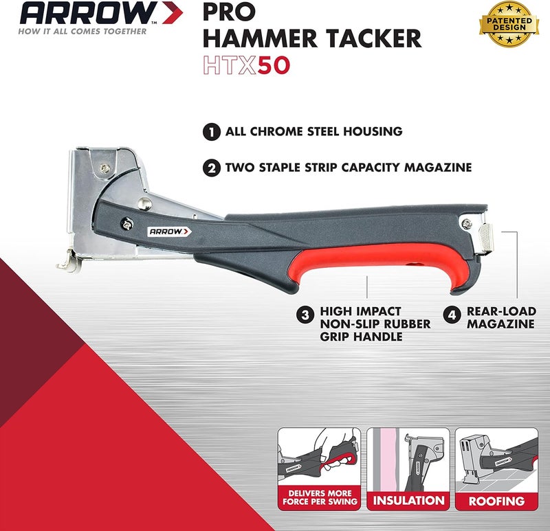 Arrow AHTX50 Professional Hammer Tacker with Ergonomic Grip - Image 3