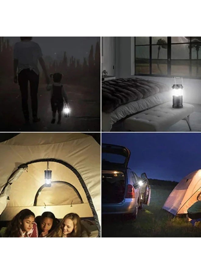 سمارتكس مصباح تخييم LED يعمل بالطاقة الشمسية قابل لإعادة الشحن، مزود بمروحة خضراء داكنة - Image 5