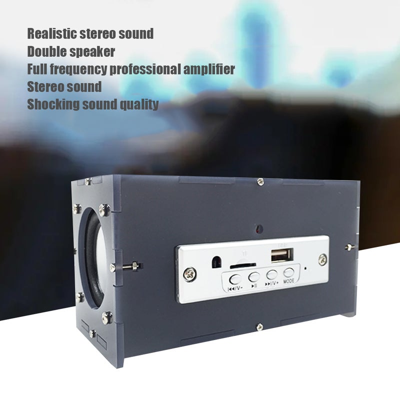 Bluetooth Speaker DIY Kit MP3 Music Pack Stereo sound 3W Mini Power Amplifier with Remote ControlBlue - Image 5