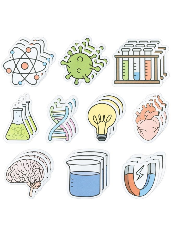 ANGOLIO ANGOLIO Funny Science Sticky Notes - 30P Cute Note Pads Test tube Heart Light Bulb and Potion Pattern Essentials Teacher Student Gifts Stationary Sticky Notes Memo Pad for Lab Back to School Supplies  - Image 1