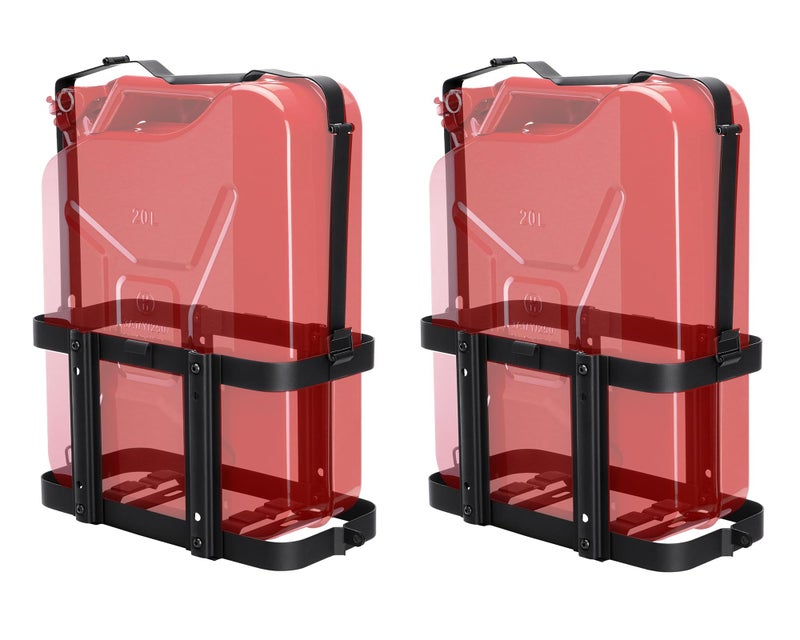 Racewill 2 Pack Upgrade Jerry Can Mounting Holders 5 Gallon 20 Liter Black Double Lockable Jerry Gas Can Holder Racks - Image 2