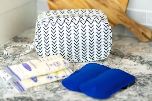 Jomaco Breastmilk Cooler Bag with Ice Pack - Insulated Breast Milk Cooler Travel Bag - Small Breastmilk Storage Bag Cooler with Detachable Wrist Strap - Image 3