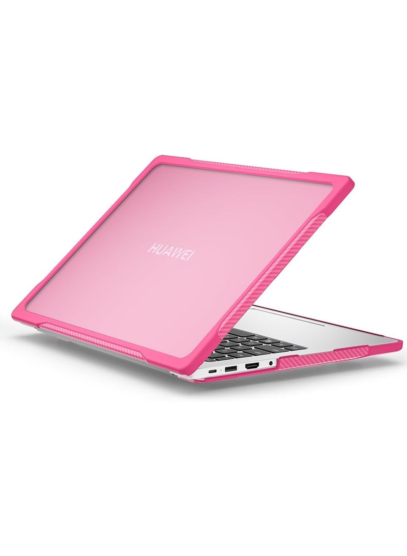 general Case Compatible with Huawei MateBook D14 /MateBook X14 Heavy Duty Rugged Full Shockproof Case,Dual Layer Laptop Transparent Hard Shell Case with TPU Frame - Image 1