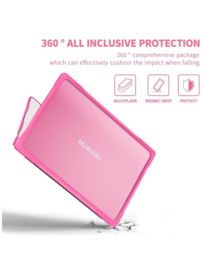 general Case Compatible with Huawei MateBook D14 /MateBook X14 Heavy Duty Rugged Full Shockproof Case,Dual Layer Laptop Transparent Hard Shell Case with TPU Frame - Image 5