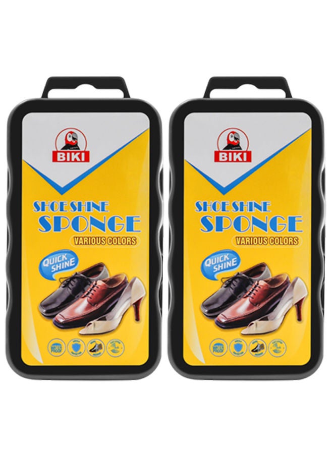 بيكي عبوة من قطعتين من إسفنجة تلميع الأحذية