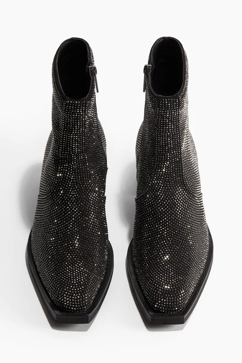 H&M Rhinestone-embellished boots