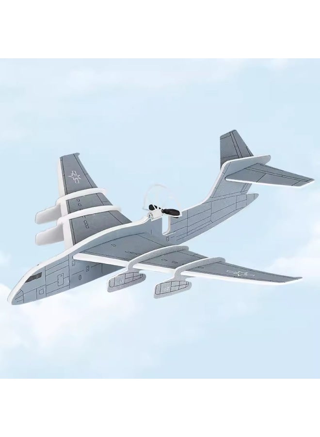 Xinyun 20 Rechargeable Electric Foam Fall-resistant Assembled Hand-throwing Children's Aircraft Model Glider Toy Wholesale