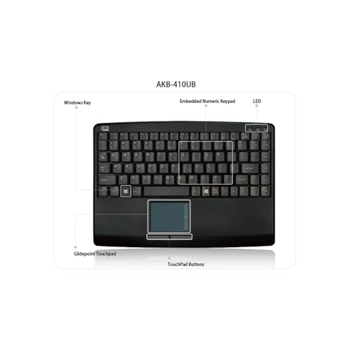 ADESSO AKB-410UB - SlimTouch Mini USB Keyboard with Built-in Touchpad - Image 5