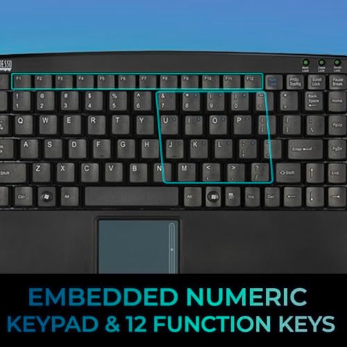 ADESSO AKB-410UB - SlimTouch Mini USB Keyboard with Built-in Touchpad - Image 3