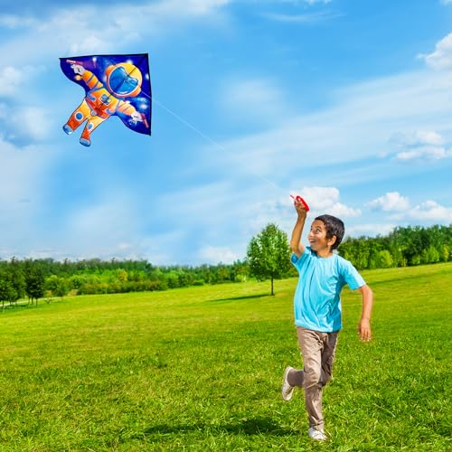 HONBO Large Delta Kites for Kids & Adults,Easy to Fly Kite,Beginner Kites for Kids Ages 4-8,Beach Kite for Outdoor Games and Activities(Astronaut) - Image 3