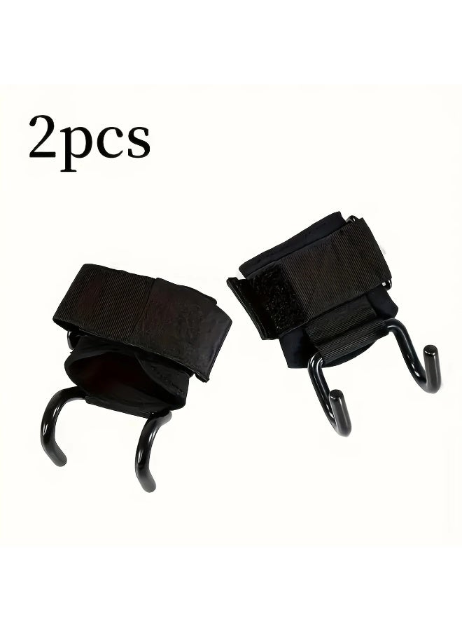 Goolsky 2pcs Powerlifting Hook Grip Strength Bar Pull-up Assist Weightlifting Hooks, Pull-Up Assist Wristband with Hook, Deadlift Booster for Dumbbells and Parallel Bars - Image 3