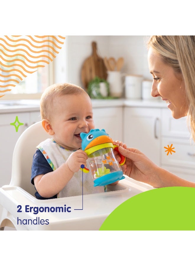 Playgro Clip Clop Weighted Straw Sippy Cup 6 Months+ – No Spill Baby Cup with Flexible Weighted Straw, Easy Grip Handles, Tritan Material, Toddler Training Cup for Everyday Use - Image 5